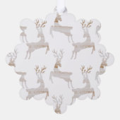 ウッド素朴鹿紙オーナメントカード オーナメントカード (裏面)