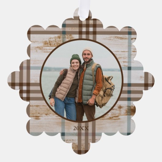 ウッド素朴鹿紙オーナメントカード オーナメントカード (正面)