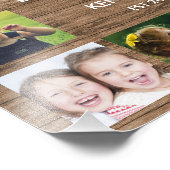 ウッド素朴12フォトコラージュ家族 フォトプリント            (角)