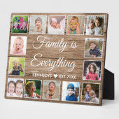 ウッド素朴14フォトコラージュファミリー引用文 フォトプラーク (側面)