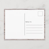 ウッド素朴4フォトコラージュクリスマス写真 ポストカード (裏面)