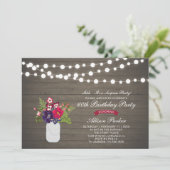 ウッド素朴60thサプライズ誕生日パーティー 招待状 (スタンド正面)