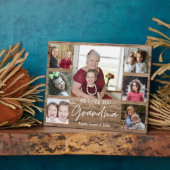 ウッド素朴7フォトコラージュ私たちはおばあちゃんを愛している フォトプラーク (側面)