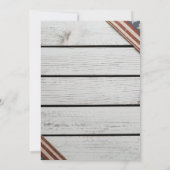 ウッド素朴7月4日独立記念日 招待状 (裏面)