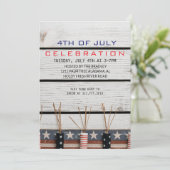 ウッド素朴7月4日独立記念日 招待状 (スタンド正面)