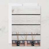 ウッド素朴7月4日独立記念日 招待状 (裏面)