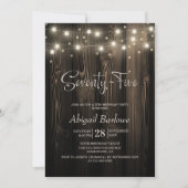 ウッド素朴75th誕生日パーティー 招待状 (正面)