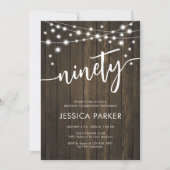 ウッド素朴90th誕生日パーティー 招待状 (正面)