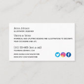 ウッド素朴&ひまわりメーカーのロゴ 名刺 (裏面)