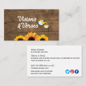 ウッド素朴&ひまわりメーカーのロゴ 名刺 (正面/裏面)