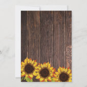 ウッド素朴&ひまわり |ブライダルシャワー 招待状 (裏面)