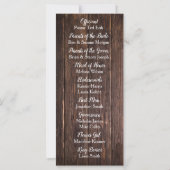 ウッド素朴&ひまわり |秋の結婚式 (裏面)