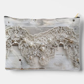 ウッド素朴&アンティークレース アクセサリーポーチ (裏面)