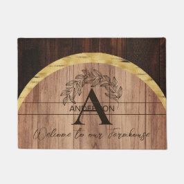 ウッド素朴 ドアマット