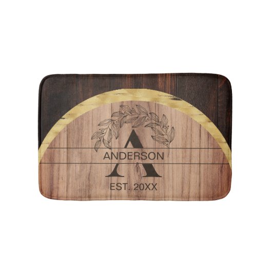 ウッド素朴 バスマット (正面)