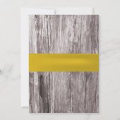 ウッド素朴&フラカスタムンギパニフォト結婚ズ 招待状 (裏面)