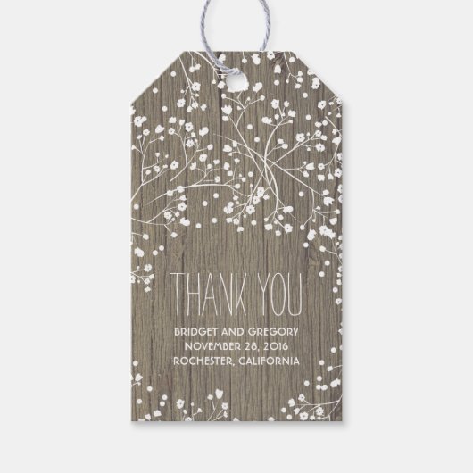 ウッド素朴・ベビーの息結婚息 ギフトタグ (正面)