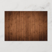 ウッド素朴&ホワイトレース結婚の詳細 エンクロージャーカード (裏面)