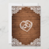 ウッド素朴&ホワイトレース結婚記念日 招待状 (裏面)
