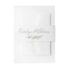 ウッド素朴・ボタニカル葉結婚式招待状 招待状ベリーバンド