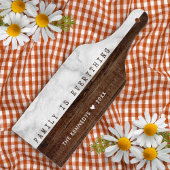 ウッド素朴&マーブルファミリー引用文名前をカスタムする カッティングボード