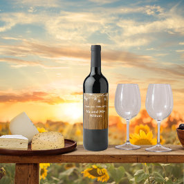 ウッド素朴・メイスンぶら下がったジャーのラ結婚イツ ワインラベル