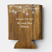 ウッド素朴・メイスンぶら下がったジャーのラ結婚イツ 缶クーラー (裏面)