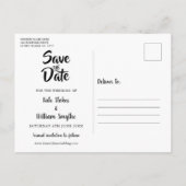 ウッド素朴・メイソンのjar文字列ライト日付を保存 案内ポストカード (裏面)