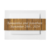 ウッド素朴・メイソンぶら下がった・ジャーの灯り 招待状ベリーバンド (正面例)