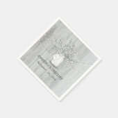 ウッド素朴・メイソン・ジャー・ベイビーの息結婚屋 スタンダードカクテルナプキン (角)