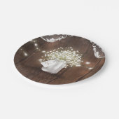 ウッド素朴・メイソン・ジャー・ベイビーの息結婚屋 ペーパープレート (アングル)