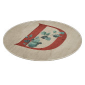 ウッド素朴&ユーカリ文字D カッティングボード (角)