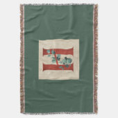 ウッド素朴&ユーカリ文字H スローブランケット (正面縦)