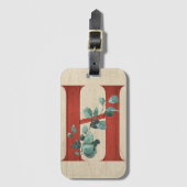 ウッド素朴&ユーカリ文字H ラゲッジタグ (正面縦)