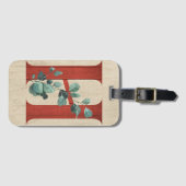 ウッド素朴&ユーカリ文字H ラゲッジタグ (正面横)