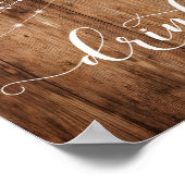 ウッド素朴&ライツドリンク披露宴標識 ポスター (角)