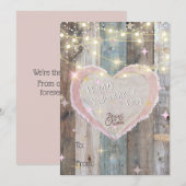 ウッド素朴&ライトハッピーヴァレンティーンズデイカード シーズンカード (正面/裏面)