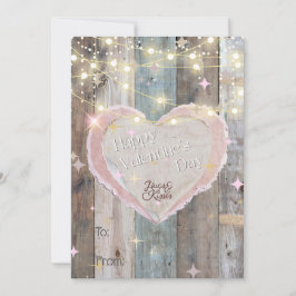 ウッド素朴&ライトハッピーヴァレンティーンズデイカード シーズンカード
