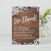 ウッド素朴、ライト&レース我々は走り出したお祝い 招待状 (スタンド正面)