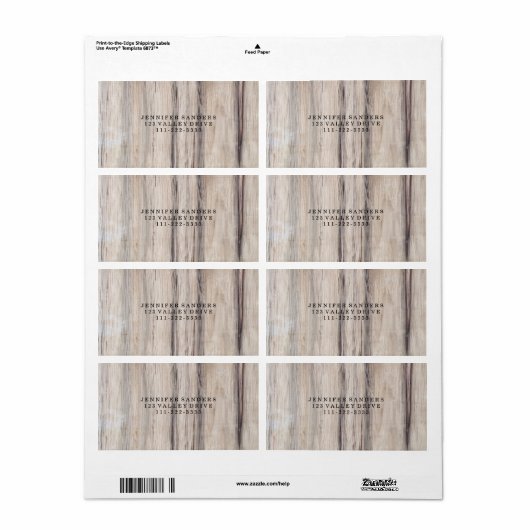 ウッド素朴 ラベル (フルシート)