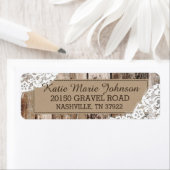 ウッド素朴・レース・カントリー・ウェスタン結婚ズ・ラベル ラベル (インサイチュ)