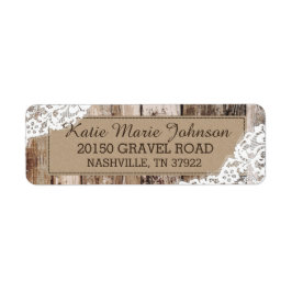 ウッド素朴・レース・カントリー・ウェスタン結婚ズ・ラベル ラベル