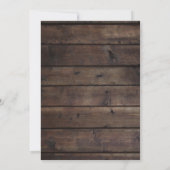 ウッド素朴、レース&メイソンジャースバーンブライダルシャワー 招待状 (裏面)