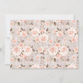 ウッド素朴&ロマンチックバラコテージブライダルシャワー 招待状 (裏面)