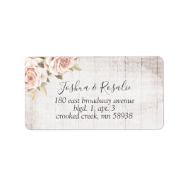 ウッド素朴&ロマンチックバラシャビーシックフローラ ラベル