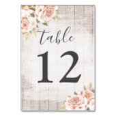 ウッド素朴&ロマンチックバラシャビーシック結婚ズ テーブルナンバー (裏面)