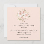 ウッド素朴&ロマンチックバラシャビーシック結婚ズ 招待状 (裏面)