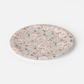 ウッド素朴&ロマンチックバラシャビーシック結婚P ペーパープレート (アングル)