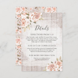 ウッド素朴&ロマンチックバラ詳細/アクセス情報 エンクロージャーカード