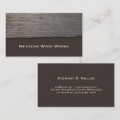 ウッド素朴 名刺 (正面/裏面)